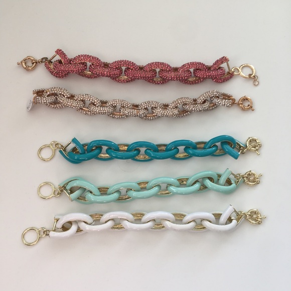 🛍 Chunky Link Bracelet - White - Picture 4 of 4